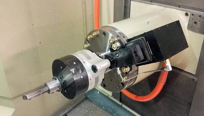 Mitsui Seiki HS6A integrated with a D'Andrea TAC-160 U-Axis head
